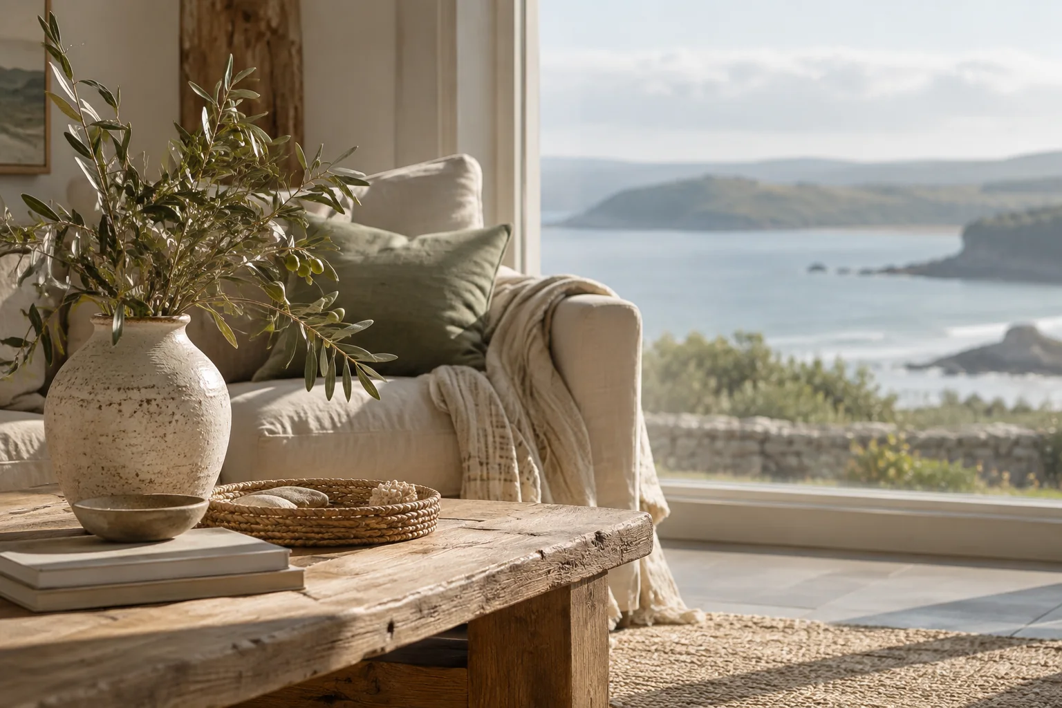 Natural styling details beside the North Wales coast
